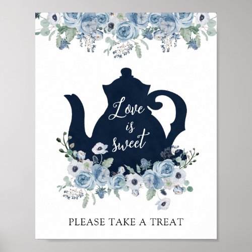 Love is Sweet Take a Treat Bridal Tea Shower Poster