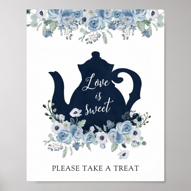 Love is Sweet Take a Treat Bridal Tea Shower Poster (Front)