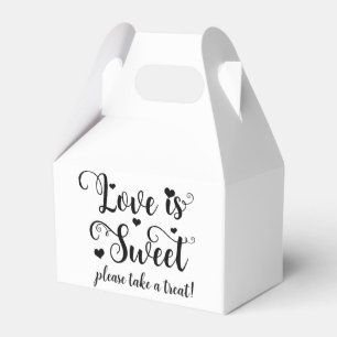 Love is Sweet Take a Treat Custom Wedding Favor Boxes