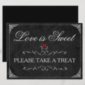 Love is Sweet Take a Treat Halloween Skeleton Sign (Front/Back)