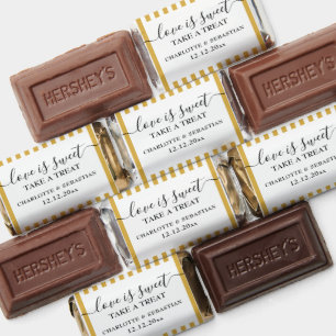 Love Is Sweet Take a Treat Personalized Wedding Hershey's Miniatures