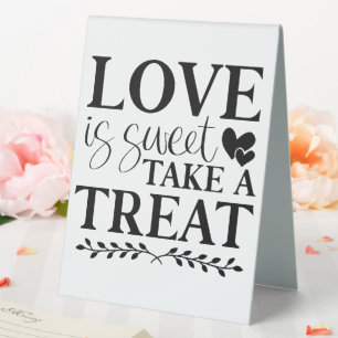 Love Is Sweet Take A Treat Table Tent