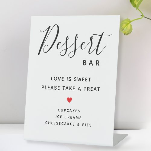 Love Is Sweet Take A Treat Wedding Dessert Bar Pedestal Sign