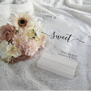 Love is Sweet Take a Treat, Wedding Favors Clean  Acrylic Sign