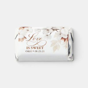 Love Is Sweet Terracotta White Flowers Boho Modern Hershey's Miniatures