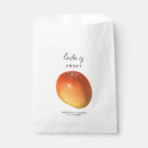 Love is Sweet Tropical Mango Fruit Wedding Favor Bag