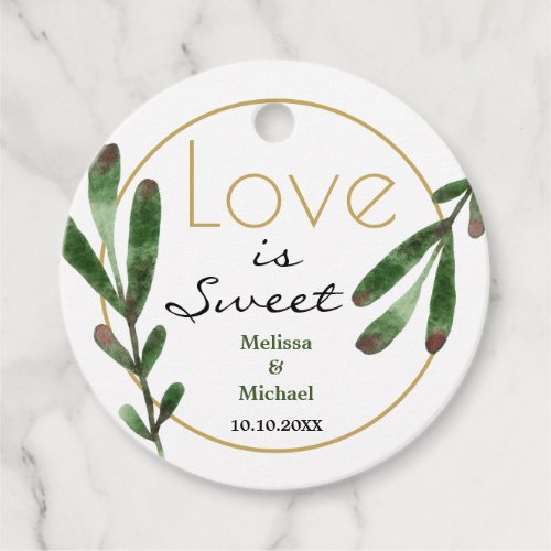 Love Is Sweet Tropical Wedding Thank You Favor Tags
