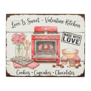 Love Is Sweet - Valentine Kitchen: Romantic Metal Print