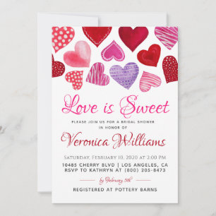 Love is Sweet Valentine’s Bridal Shower Invitation