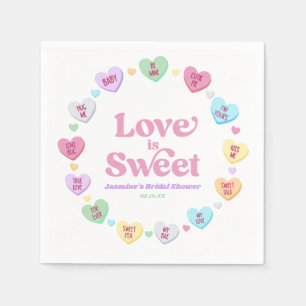 Love Is Sweet Valentine's Day Candy Bridal Shower Napkins