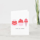Love Is Sweet Valentine&#39;s Day Greeting Card at Zazzle