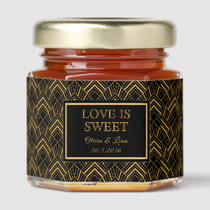 Love is Sweet Vintage 1920 Art Deco Honey Favors Honey Jar Favors