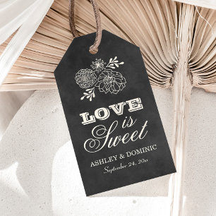 Love is Sweet Vintage Chalkboard Wedding Favor Gift Tags