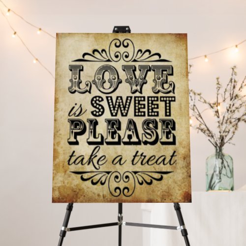 Love Is Sweet _ Vintage Wedding Favor Sign