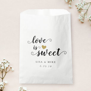 Love is Sweet Wedding Bridal Shower Favor Bag