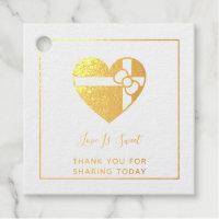 Love Is Sweet - Wedding Bridal Shower Thank You Foil Favor Tags