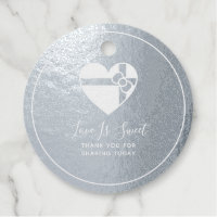 Love Is Sweet - Wedding Bridal Shower Thank You Foil Favor Tags