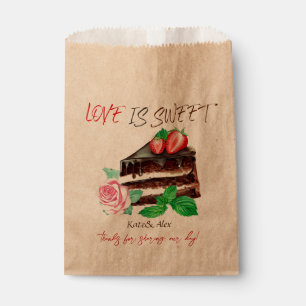 Love is Sweet, Wedding Cake Favor Bag