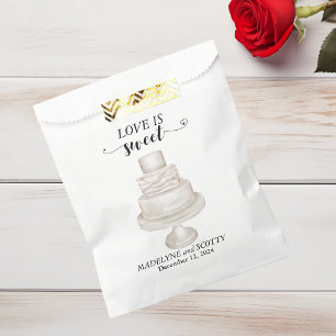 Love is Sweet Wedding Cake Favor Bag