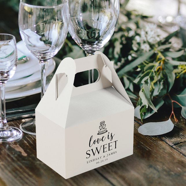 Love is Sweet | Wedding Cake Favor Boxes (Creator Uploaded)