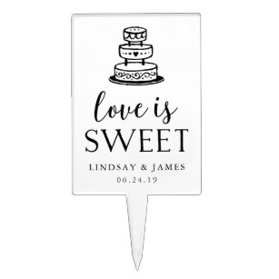 Black Acrylic She Said YES! Bridal Cake Topper - Online Party Supplies