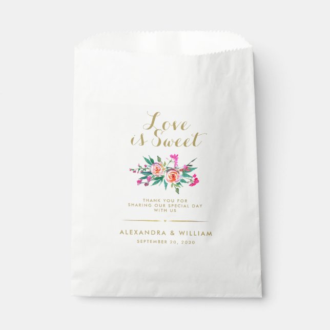 Love is Sweet Wedding Candy Bar Treats Favor Bag (Front)