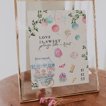 Love Is Sweet | Wedding Dessert Sign by IYHTVDesigns at Zazzle