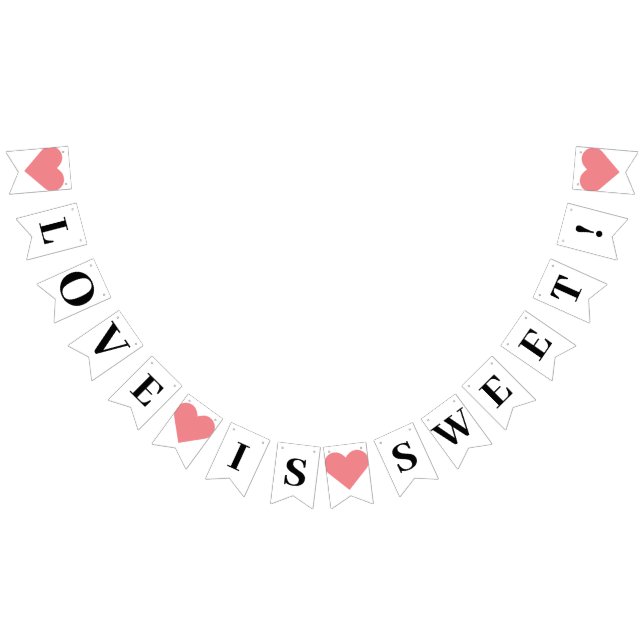 Love is Sweet Wedding Dessert Table Bunting Flags (All)