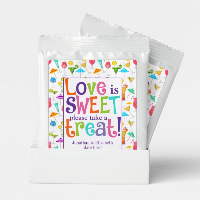 Love is Sweet Wedding Engagement Favor Lemonade Drink Mix (Pair)