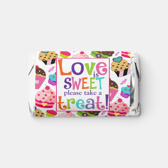 Love Is Sweet Wedding Engagement Party Hershey's Miniatures (Front)