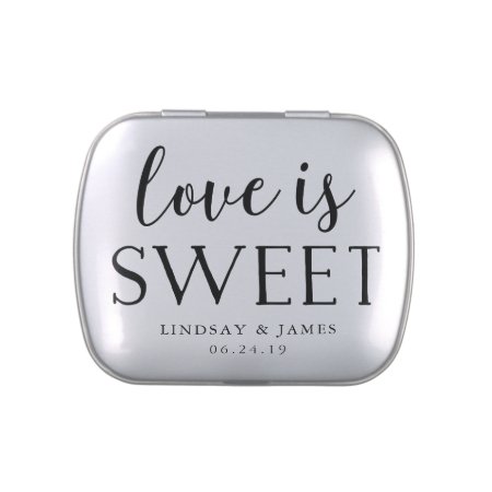 Love Is Sweet | Wedding Favor Jelly Belly Candy Tin