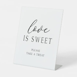Love is Sweet Wedding Favor Pedestal Sign elegant