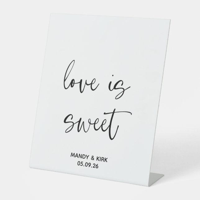 Love Is Sweet Wedding Favor Sign – Wedding Table (Front)