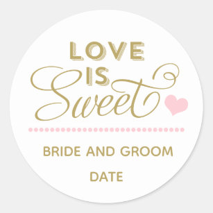 Love is Sweet Wedding Stickers, Wedding Invitation Stickers, Bridal Sh –  Sticker Art Designs