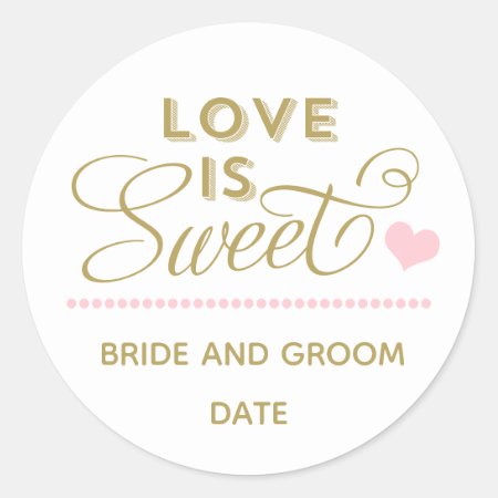 Love Is Sweet Wedding Favor Sticker