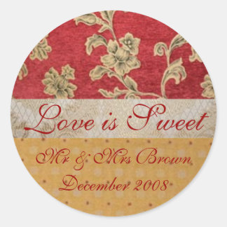 Love Is Sweet - Wedding Favor Stickers