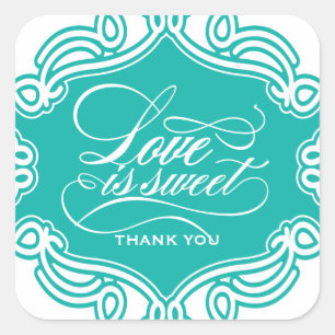 Love is Sweet Wedding Favor Stickers