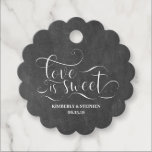 Love is Sweet Wedding Favor Tags<br><div class="desc">Elegant script wedding tags 'Love is Sweet'</div>