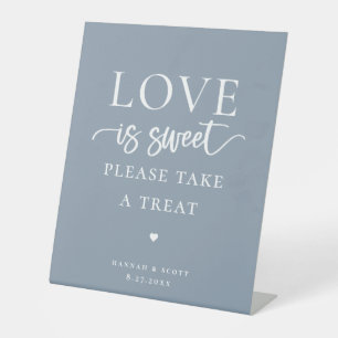 Love is Sweet Wedding Favors Pedestal Sign