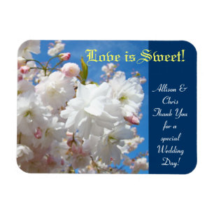Love is Sweet! Wedding favors Thank You Weddings Magnet