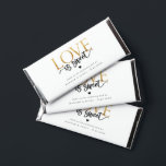 Love is sweet Wedding Hershey Bar Favors<br><div class="desc">LOVE is sweet,  faux gold and black script typography. Wedding Hershey bar favors.</div>