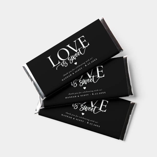 Love is sweet Wedding Hershey Bar Favors (Front)