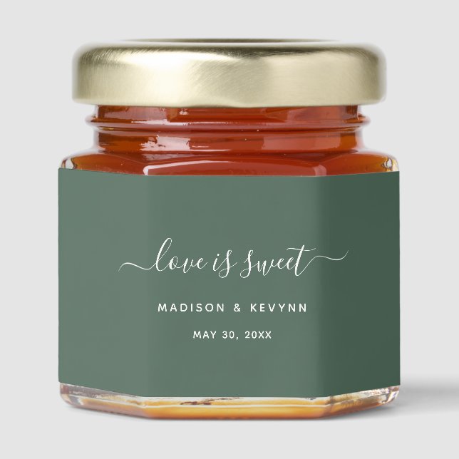 Love is Sweet  | Wedding  Honey Jar Favors (Front)