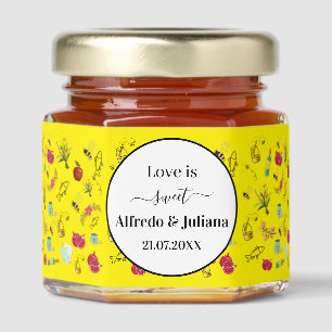 Love Is Sweet Wedding Personalized Lavender Honey Honey Jar Favors