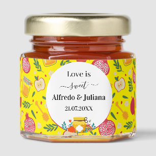 Love Is Sweet Wedding Personalized Lavender Honey Honey Jar Favors