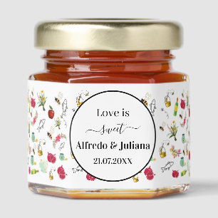 Love Is Sweet Wedding Personalized Lavender Honey  Jar Favors