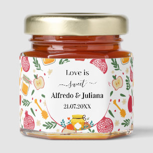 Love Is Sweet Wedding Personalized Lavender Honey  Jar Favors