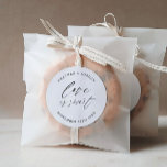 Love Is Sweet Wedding Sweets Favor  Classic Round Sticker<br><div class="desc">Love Is Sweet Wedding Sweets Favor Stickers</div>