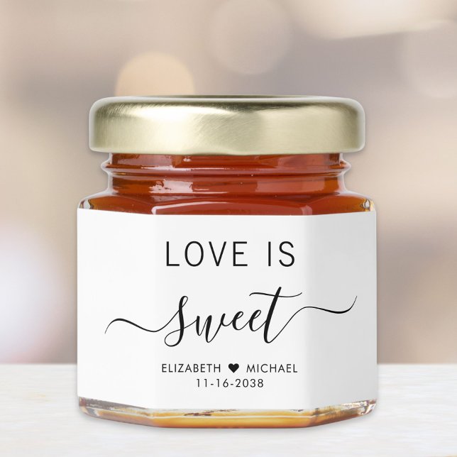 Love Is Sweet Wedding Thank You Honey Jar Favors (Creator Uploaded)
