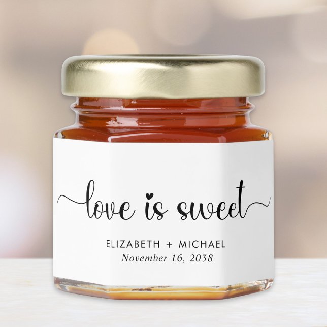Love Is Sweet Wedding Thank You Honey Jar Favors (Creator Uploaded)